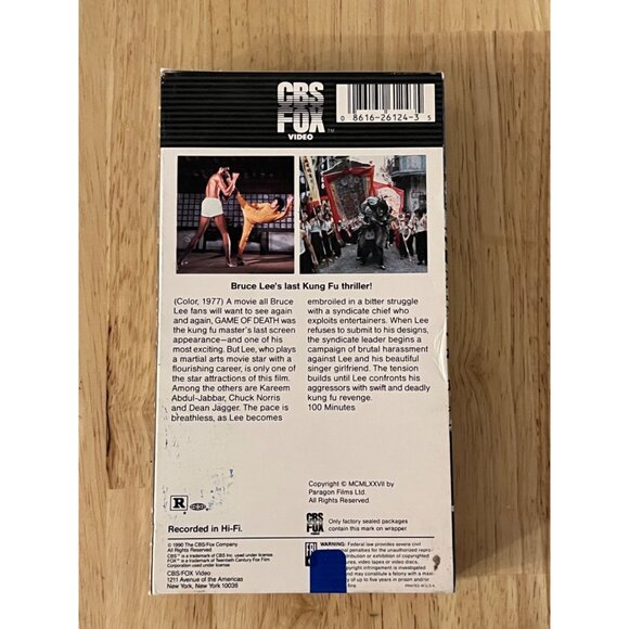 Game Of Death 1977 VHS Bruce Lee Martial Arts Kung Fu Chuck Norris Pre-Owned - Picture 2 of 4